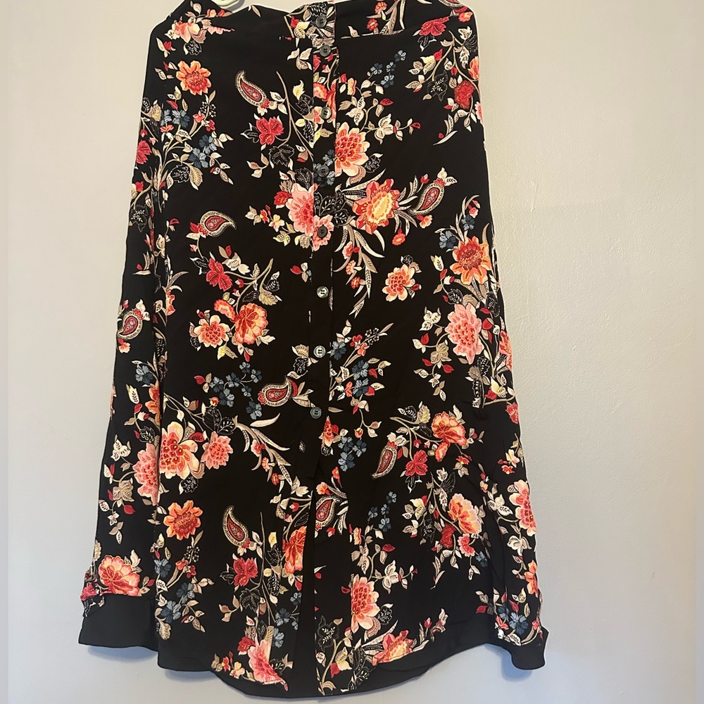 Floral midi skirt